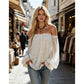 Women's Bohemian Off-Shoulder Lace Top