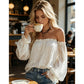 Women's Bohemian Off-Shoulder Lace Top