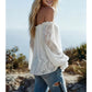 Women's Bohemian Off-Shoulder Lace Top