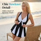 Women's Plus-Size Tankini with Boy Shorts