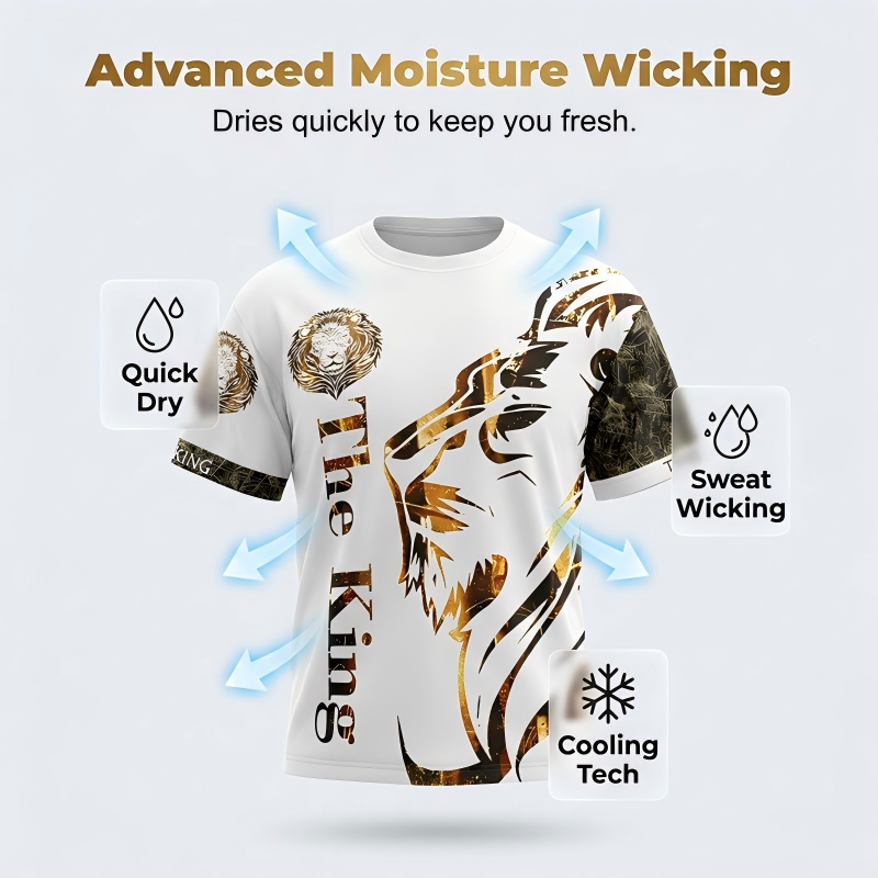 ⏳Time-Limited Special⏰Men's Lion Graphic Set – Bold, Breathable, Urban Cool 😎