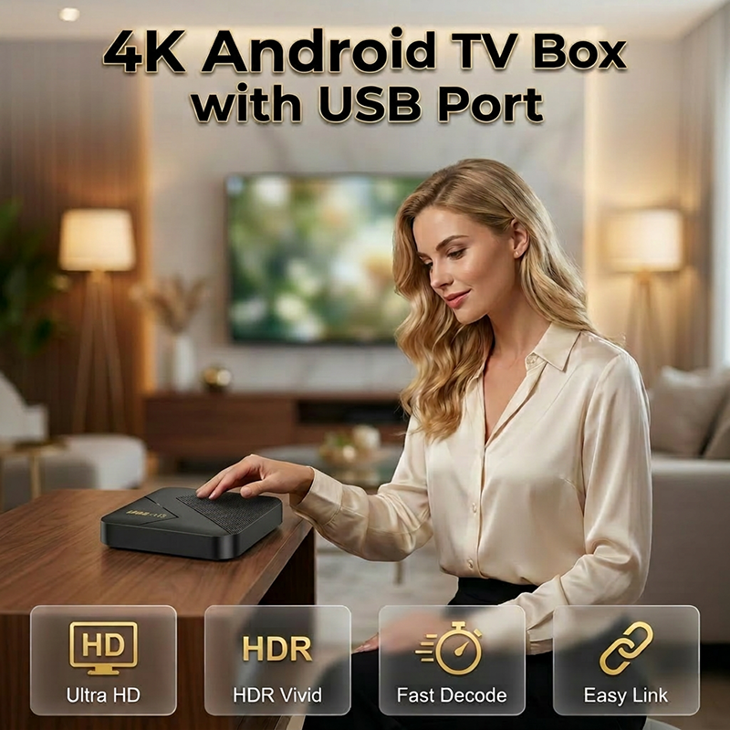 🎁 LIMITED-TIME 50% OFF! ✨Android TV Box with Bluetooth