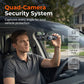 360° Panoramic 4-Channel Dash Cam | 1080P Full HD Quad-Camera System with Night Vision & Parking Monitor for Ultimate Car Security