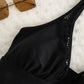 Women's One-Piece Swimdress with Ruched Skirt