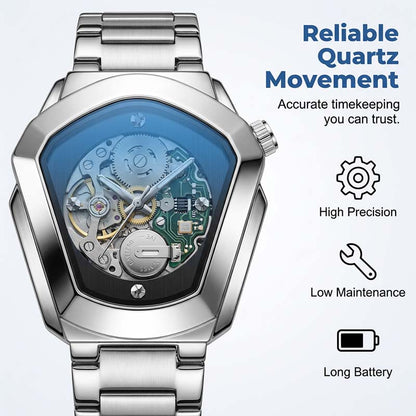 Men's Rhombus-Shaped Quartz Watch