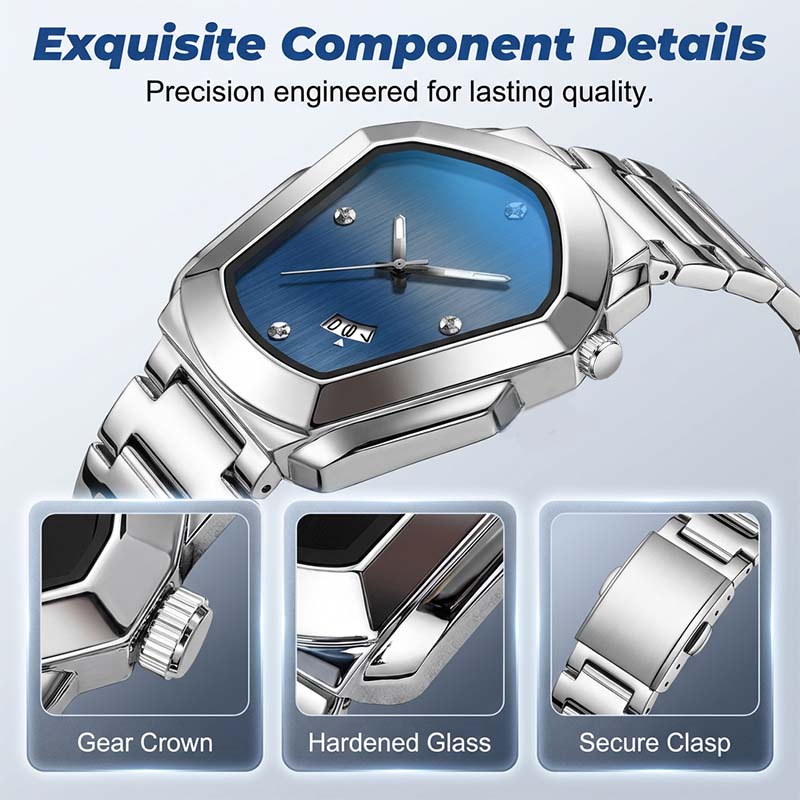 Men's Rhombus-Shaped Quartz Watch