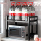 🧰Expandable Microwave Rack – Adjustable, 75kg Capacity, Hooks Included