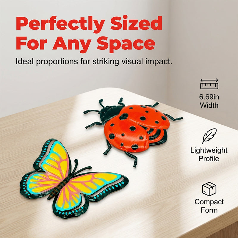 3D Bee, Butterfly, and Ladybird Wall Hangings