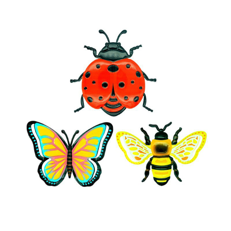 3D Bee, Butterfly, and Ladybird Wall Hangings