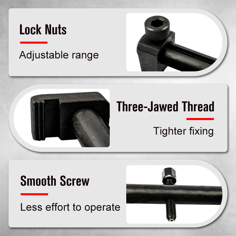 🎉 2026 Sale — Over 25600 Sold! 🔧Heavy-Duty Adjustable Crankshaft Pulley Removal Tool｜Universal Automotive Engine Puller ✨