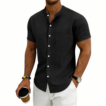 👕50% OFF NOW✨Men's Loose Fit Short Sleeve Shirt – Solid, breathable & everyday comfort – Soft cotton, perfect for warm days or casual weekends ☀️🌿