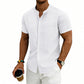 👕50% OFF NOW✨Men's Loose Fit Short Sleeve Shirt – Solid, breathable & everyday comfort – Soft cotton, perfect for warm days or casual weekends ☀️🌿