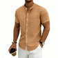 👕50% OFF NOW✨Men's Loose Fit Short Sleeve Shirt – Solid, breathable & everyday comfort – Soft cotton, perfect for warm days or casual weekends ☀️🌿