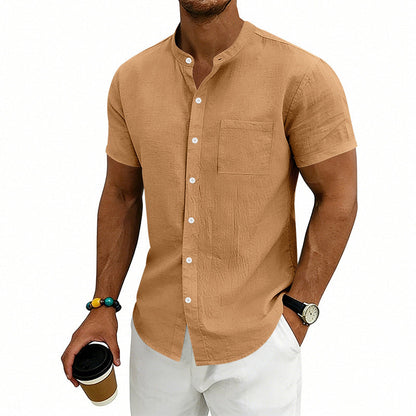 👕50% OFF NOW✨Men's Loose Fit Short Sleeve Shirt – Solid, breathable & everyday comfort – Soft cotton, perfect for warm days or casual weekends ☀️🌿