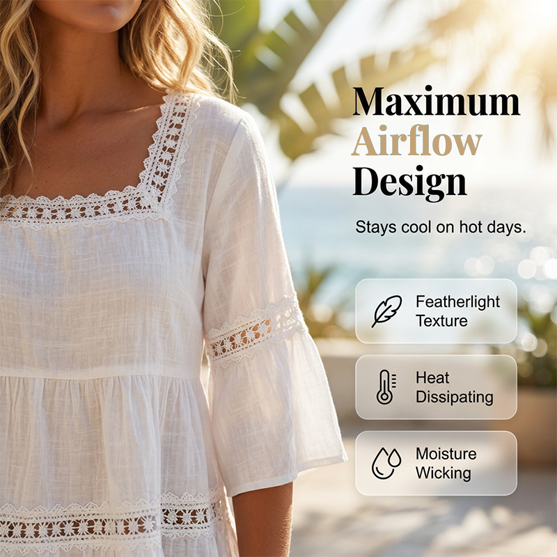 👚 Elegant Square Neck Summer Blouse🌸