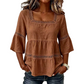 👚 Elegant Square Neck Summer Blouse🌸