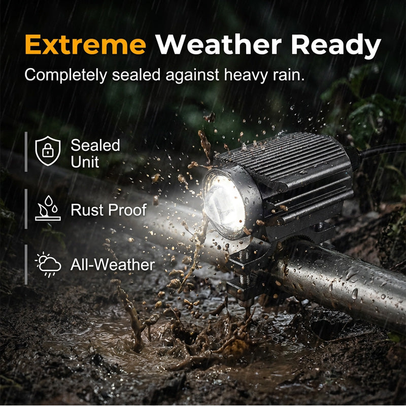 🏍️ 50% OFF NOW! ⏰ Universal Motorcycle LED Spotlight – Dual color auxiliary driving light – White/amber, waterproof & easy mount – boosts visibility in fog, rain or night rides 🌙