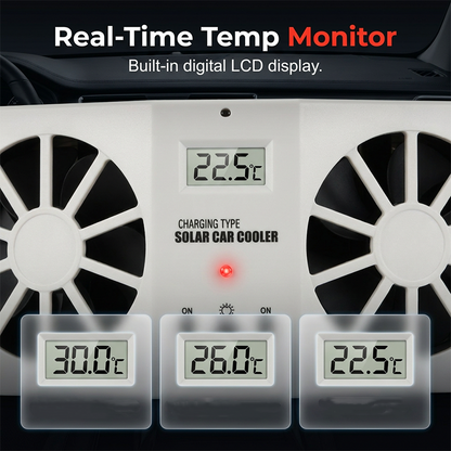 ⏳Time-Limited Special⏰Solar Powered Car Exhaust Fan– Dual Turbo Ventilation & Temperature Display☀️