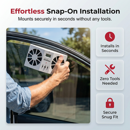 ⏳Time-Limited Special⏰Solar Powered Car Exhaust Fan– Dual Turbo Ventilation & Temperature Display☀️