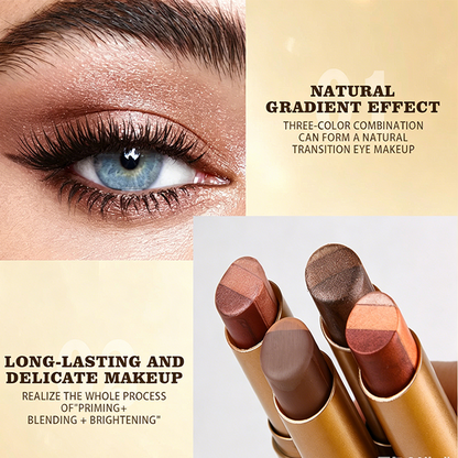 🌸 BUY 1 GET 1 FREE! ✨ 3-in-1 Gradient Eyeshadow Stick – Quick Application, Waterproof, Creamy Texture 💫