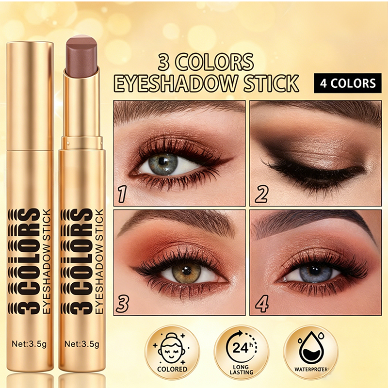 ⏳Time-Limited Special⏰3-in-1 Gradient Eyeshadow Stick – One-Swipe, Waterproof, Curved Nib ✨