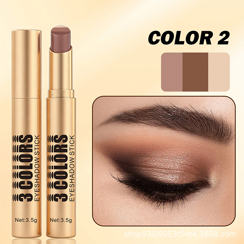 🌸 BUY 1 GET 1 FREE! ✨ 3-in-1 Gradient Eyeshadow Stick – Quick Application, Waterproof, Creamy Texture 💫