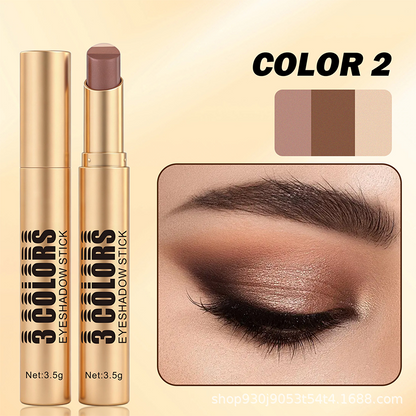 ⏳Time-Limited Special⏰3-in-1 Gradient Eyeshadow Stick – One-Swipe, Waterproof, Curved Nib ✨