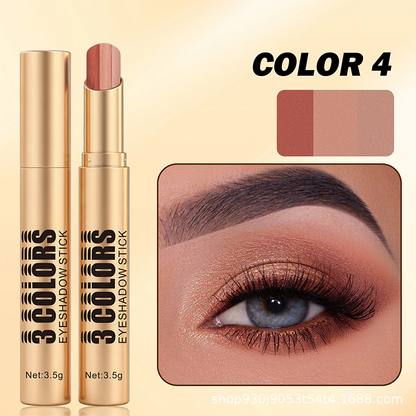 ⏳Time-Limited Special⏰3-in-1 Gradient Eyeshadow Stick – One-Swipe, Waterproof, Curved Nib ✨