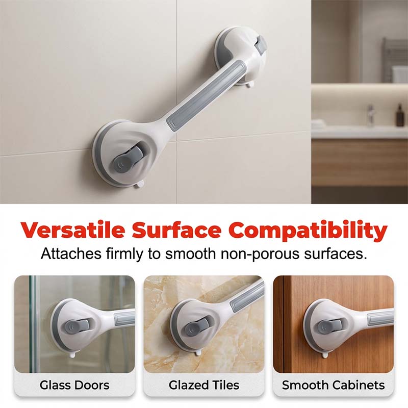 🚿 🛁 Suction Grab Bar – No drilling, high-strength & washable ✨