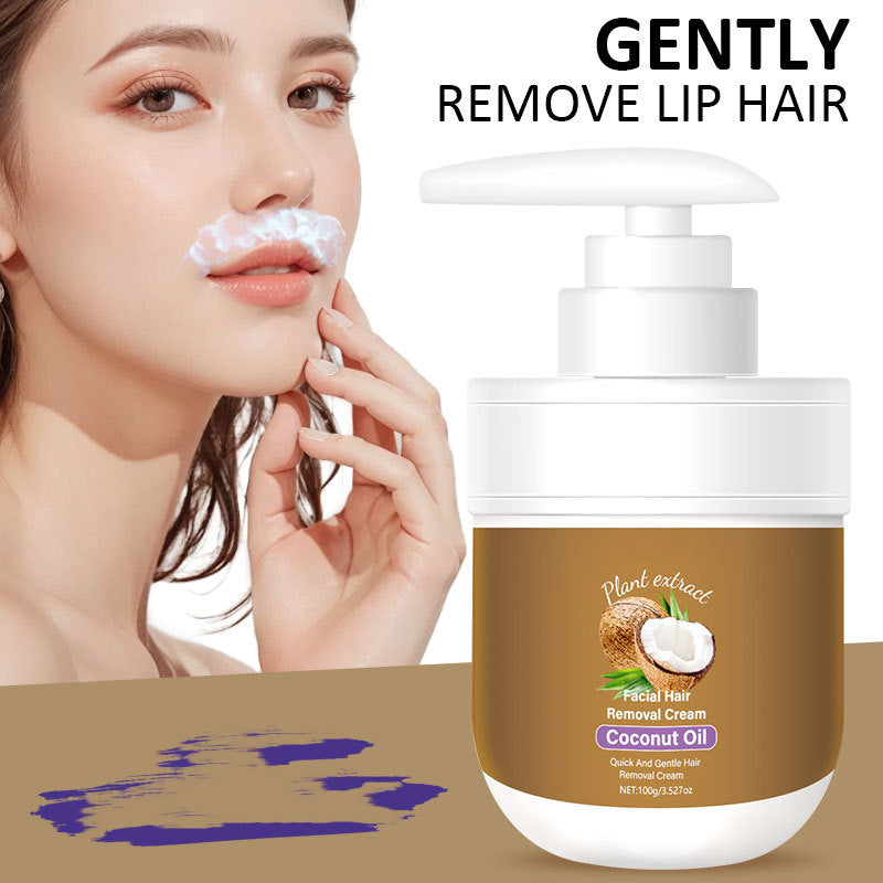 🥥 Last Day Special Price £9.99 ! 🔥Buy 2 Get 1 Free🎁Coconut Facial Hair Removal Cream