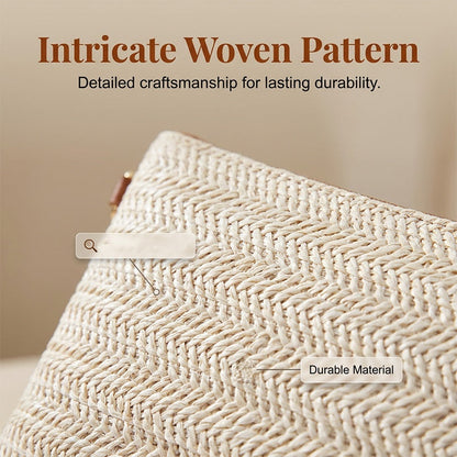 Women's Woven Straw Shoulder Clutch Bag