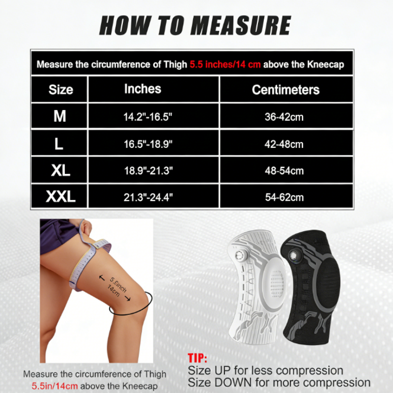 Smart Knee Brace with Adjustable Compression Knob