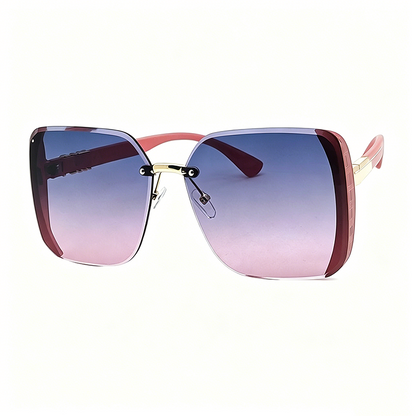 Rimless Oversized Square Sunglasses