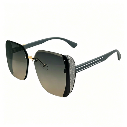 Rimless Oversized Square Sunglasses