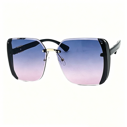 Rimless Oversized Square Sunglasses