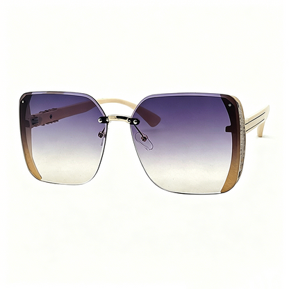 Rimless Oversized Square Sunglasses
