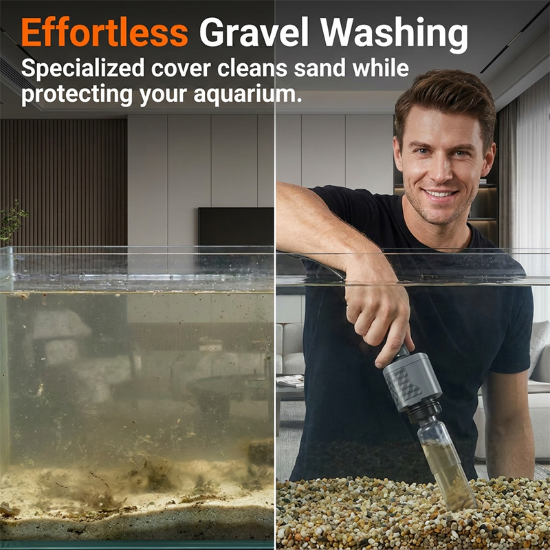 Effortless Cleaning Electric Aquarium Vacuum