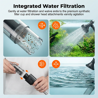 Effortless Cleaning Electric Aquarium Vacuum