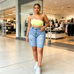 🌸 50% OFF NOW! 🌸 Women's Plus Size Distressed Denim Shorts