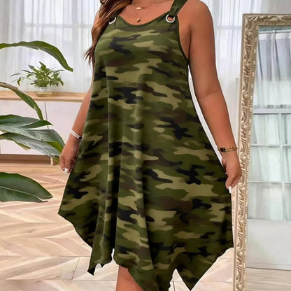 💃 Curve-Enhancing Camouflage Midi Dress >> Shape | Style | Sass
