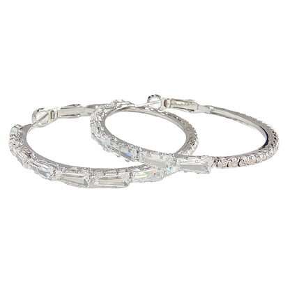 Women's Sparkling Cubic Zirconia Hoop Earrings