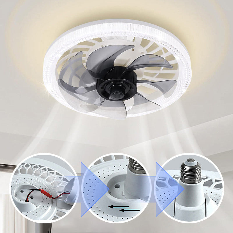 2-in-1 Mute Adjustable Fan Light with Remote Control for Bedroom
