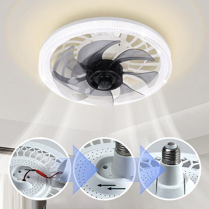 2-in-1 Mute Adjustable Fan Light with Remote Control for Bedroom