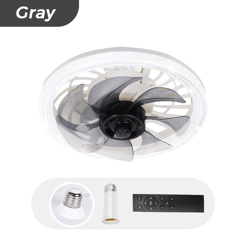 2-in-1 Mute Adjustable Fan Light with Remote Control for Bedroom
