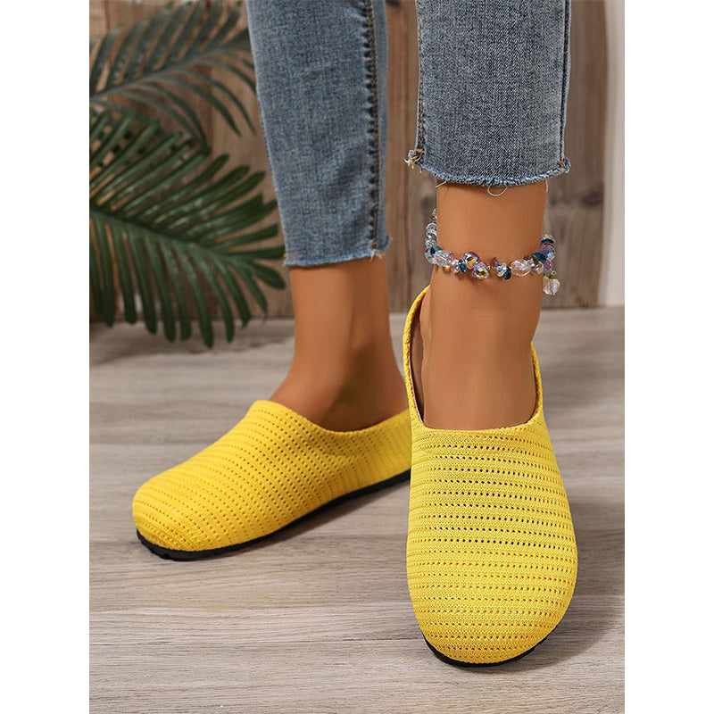 Women's Breathable Knit Slip-On Mules