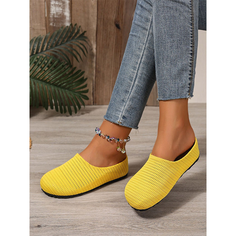 Women's Breathable Knit Slip-On Mules