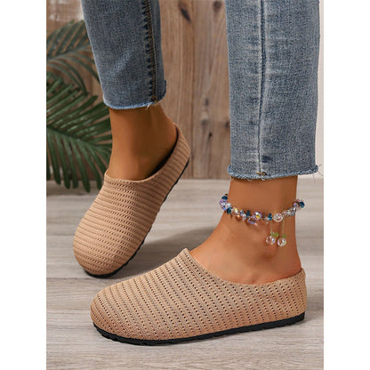 Women's Breathable Knit Slip-On Mules