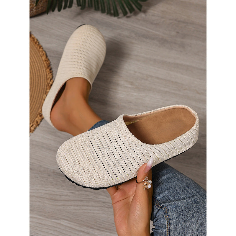 Women's Breathable Knit Slip-On Mules