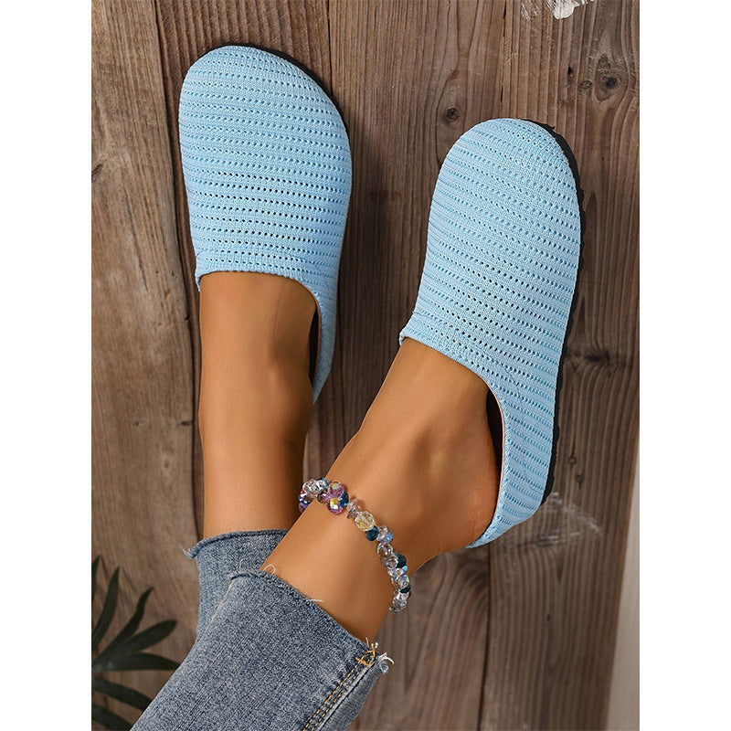 Women's Breathable Knit Slip-On Mules