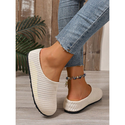 Women's Breathable Knit Slip-On Mules